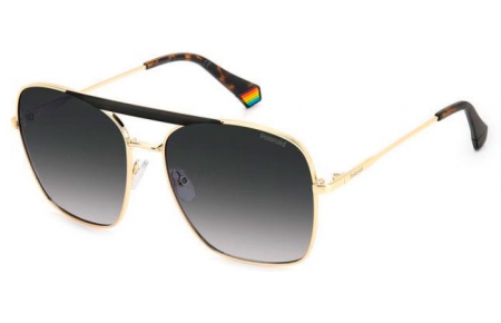 Lunettes de soleil - Polaroid - PLD 6201/S/X - I46 (WJ) MATTE BLACK GOLD // GREY GRADIENT POLARIZED