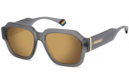 Gafas de Sol - Polaroid - PLD 6212/S/X - RIW (LM) MATTE GREY // GREY GOLD MIRROR POLARIZED