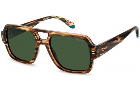 Gafas de Sol - Polaroid - PLD 6250/S/X - 9N4 (UC) HAVANA BROWN // GREEN POLARIZED