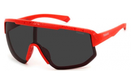 Sunglasses - Polaroid - PLD 7047/S - 0Z3 (M9) MATTE RED // GREY POLARIZED