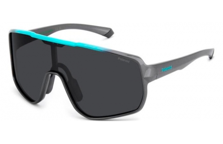 Lunettes de soleil - Polaroid - PLD 7060/S - YB7 (M9) SILVER TEAL // GREY POLARIZED
