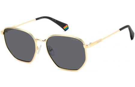 Lunettes de soleil - Polaroid - PLD 6214/S/X - 2F7 (M9) GOLD GREY // GREY POLARIZED