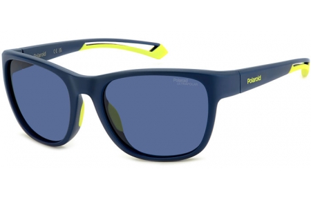 Sunglasses - Polaroid - PLD 7051/S - FLL (7I) MATTE BLUE // BLUE POLARIZED HIGH CONTRAST