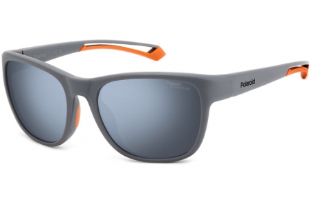 Sunglasses - Polaroid - PLD 7051/S - RIW (31) MATTE GREY // SILVER MIRROR POLARIZED HIGH CONTRAST