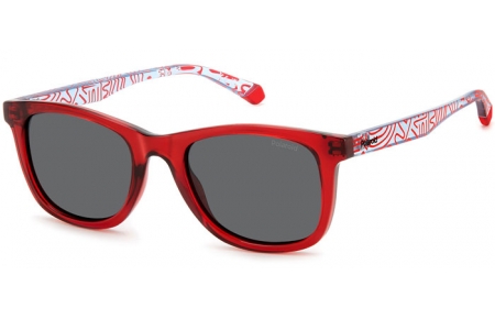 Lunettes Junior - Polaroid Junior - PLD 8060/S - C9A (M9) RED // GREY POLARIZED