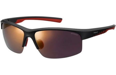 Sunglasses - Polaroid - PLD 7018/N/S - OIT (OZ) BLACK RED GOLD // RED MIRROR POLARIZED