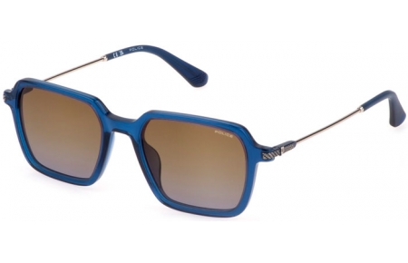 Sunglasses - Police - SPLL10 - 0892  SHINY TRANSPARENT BLUE // BROWN GRADIENT BLUE