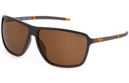 Sunglasses - Police - SPLL15 - T17X  MATTE DARK GREY // BROWN MIRROR BRONCE