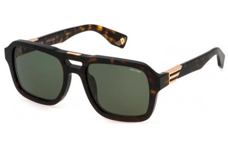 Lunettes de soleil - Police - SPLN65 - 0722  SHINY DARK HAVANA // GREEN