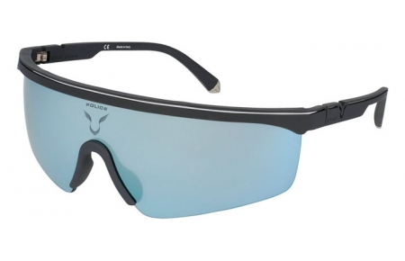 Sunglasses - Police - SPLA28 LEWIS HAMILTON - 9U5X SHINY GREY RUBBER // GREY SILVER MIRROR