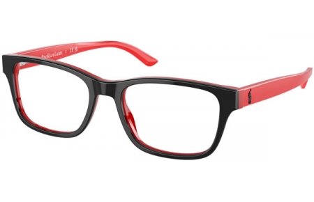 Lunettes Junior - POLO Ralph Lauren Junior - PP8534 - 1503  SHINY BLACK ON RED