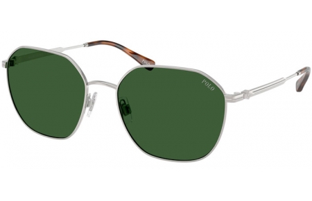 Gafas de Sol - POLO Ralph Lauren - PH3160 - 942371  BRUSHED SILVER // GREEN BOTTLE