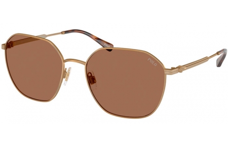 Gafas de Sol - POLO Ralph Lauren - PH3160 - 944973  SEMI SHINY OLD GOLD // DARK BROWN