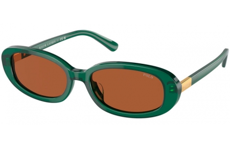 Lunettes de soleil - POLO Ralph Lauren - PH4198U - 619573  SHINY TRANSPARENT GREEN // BROWN