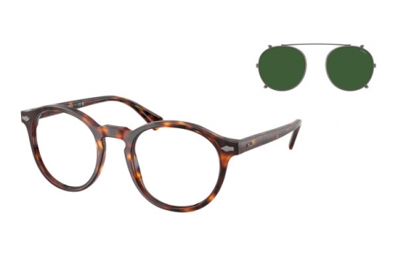 Monturas - POLO Ralph Lauren - PH4218 - 623371  SHINY HAVANA // CLEAR + CLIP ON GREEN BOTTLE