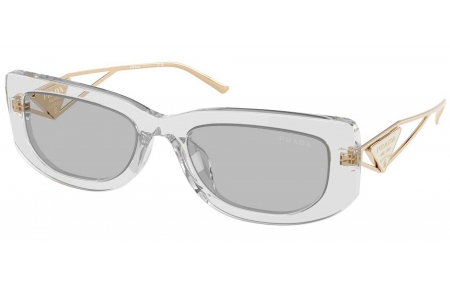 Gafas de Sol - Prada - SPR 14YS - 12R50K  TRANSPARENT GREY // LIGHT GREY