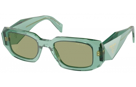 Gafas de Sol - Prada - SPR 17WS - 11R10E  TRANSPARENT SAGE GREEN // GREEN MIRROR INSIDE SILVER