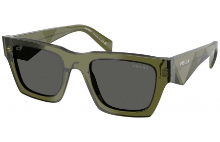 Gafas de Sol - Prada - SPR A06S - 25A40L  TRANSPARENT MILITARY // DARK GREY