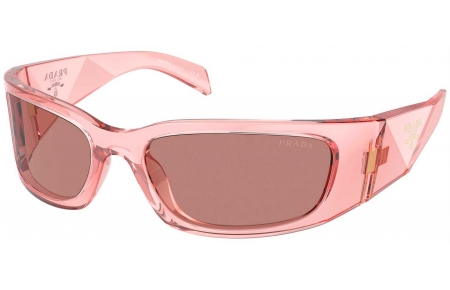 Gafas de Sol - Prada - SPR A14S - 19Q10D  TRANSPARENT PEACH // LIGHT BROWN