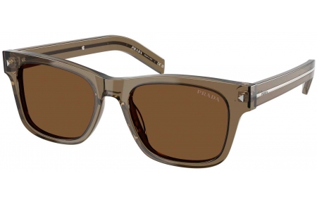 Gafas de Sol - Prada - SPR A17S - 18T70F  TRANSPARENT TERRA // DARK BROWN