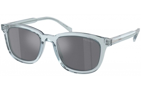 Gafas de Sol - Prada - SPR A21S - 19T175  TRANSPARENT AZURE // DARK GREY FLASH SILVER