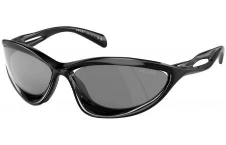 Gafas de Sol - Prada - SPR A26S - 1AB60G  BLACK // DARK GREY MIRROR SILVER