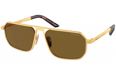Gafas de Sol - Prada - SPR A53S - 1BK01T  MATTE GOLD // DARK BROWN