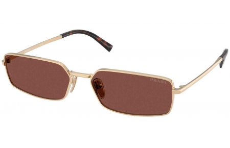 Gafas de Sol - Prada - SPR A60S - ZVN80T  PALE GOLD // DARK CHOCOLATE