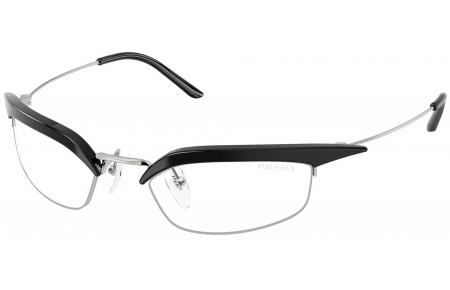 Gafas de Sol - Prada - SPR B50S - TZM08N  BLACK SILVER // TRANSPARENT WITH BLUE LIGHT FILTER