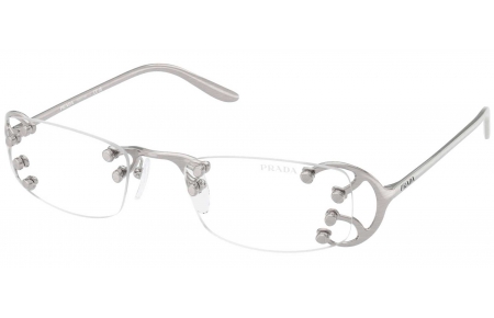Gafas de Sol - Prada - SPR C57S - 28H08N  NOUVEAU SILVER // CLEAR BLUE VIOLET LIGHT FILTER