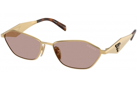 Gafas de Sol - Prada - SPR D50S - 5AK20I  GOLD // BROWN LIGHT PURPLE