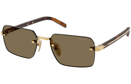 Gafas de Sol - Prada - SPR D55S - 5AK90F  GOLD // BROWN