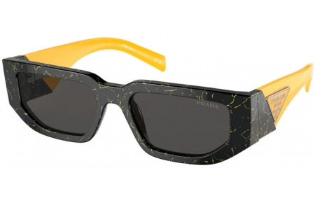 Sunglasses - Prada - SPR 09ZS - 19D5S0 BLACK YELLOW MARBLE // DARK GREY