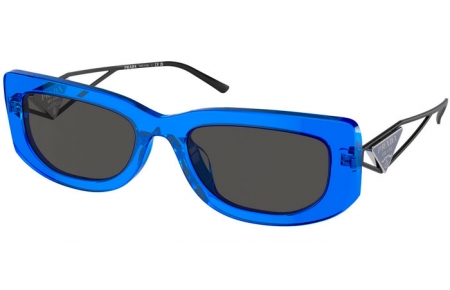Sunglasses - Prada - SPR 14YS - 18M5S0  CRYSTAL ELECTRIC BLUE // DARK GREY