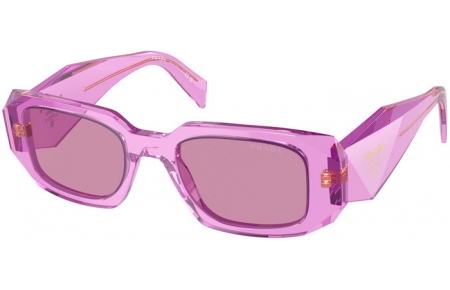 Sunglasses - Prada - SPR 17WS - 13R07Q  TRANSPARENT AMETHYST // DARK VIOLET MIRROR INSIDE SILVER