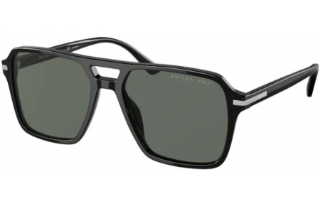 Lunettes de soleil - Prada - SPR 20YS - 1AB03R BLACK // GREEN POLARIZED