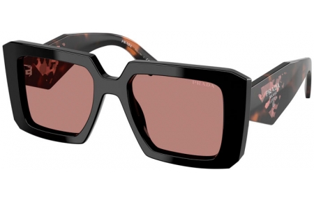 Lunettes de soleil - Prada - SPR 23YS - 27B60B  BLACK // LIGHT BROWN