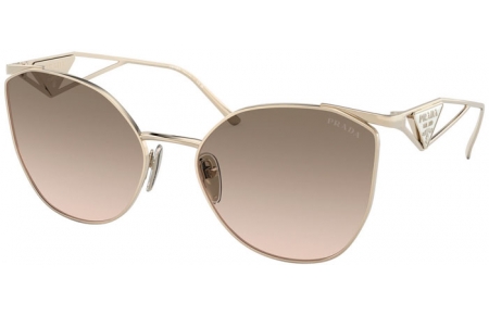 Sunglasses - Prada - SPR 50ZS - ZVN3D0 LIGHT GOLD // BROWN GRADIENT GREY