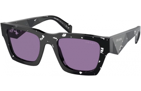 Gafas de Sol - Prada - SPR A06S - 15O50B  BLACK CRYSTAL TORTOISE // VIOLET SILVER INSIDE MIRROR