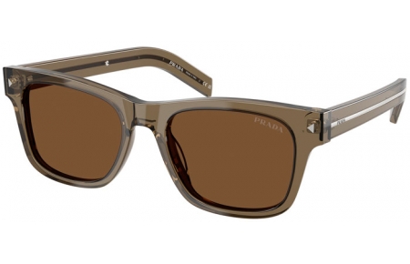 Sunglasses - Prada - SPR A17S - 18T70F  TRANSPARENT TERRA // DARK BROWN