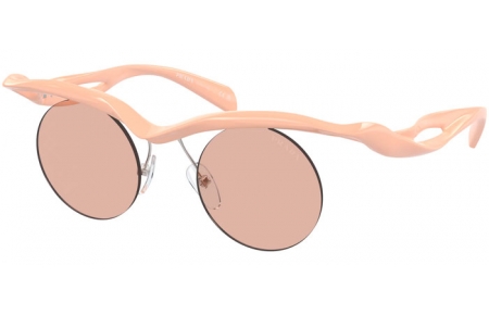 Lunettes de soleil - Prada - SPR A18S - 18Q4I2  PEACH // LIGHT BROWN