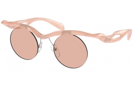 Sunglasses - Prada - SPR A24S - 12S0B8  OPAL PEACH // LIGHT BROWN