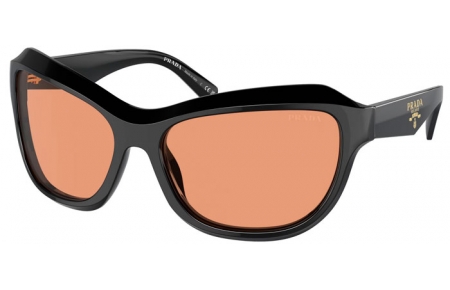 Sunglasses - Prada - SPR A27S - 16K07V  BLACK // ORANGE