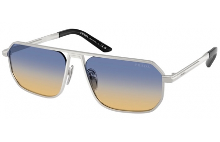 Gafas de Sol - Prada - SPR A53S - 27506Z  MATTE SILVER // DARK BLUE GRADIENT YELLOW
