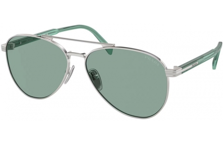 Sunglasses - Prada - SPR A58S - 1BC10G  SILVER // PETROL GREEN