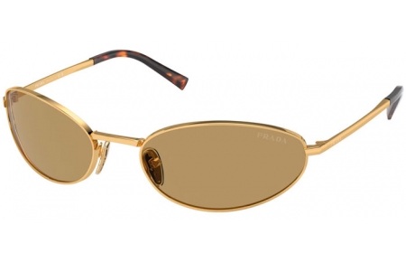 Lunettes de soleil - Prada - SPR A59S - 5AK70G  GOLD // GREEN OLIVE