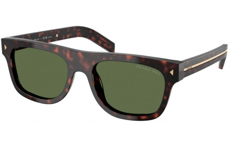Gafas de Sol - Prada - SPR B12S - 17N20G  TORTOISE ROOT // GREEN POLARIZED