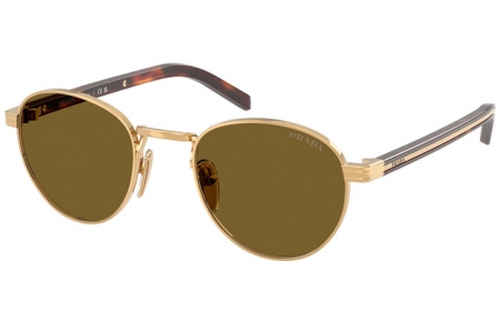 Lunettes de soleil - Prada - SPR B52S - 5AK09Z  GOLD // DARK BROWN