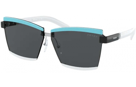 Sunglasses - Prada - SPR 61XS - 02B5S0 BLUE BLACK WHITE // GREY