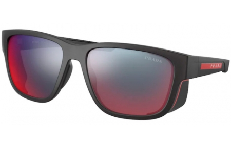 Sunglasses - Prada Linea Rossa - SPS 07WS - DG008F BLACK RUBBER // DARK GREY MIRROR BLUE RED